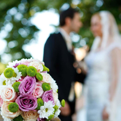 man and woman getting married