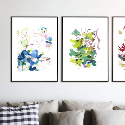 art prints on wall