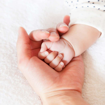 baby and parent hands